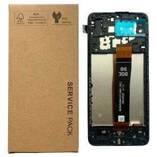Дисплей для Samsung A022F Galaxy A02 black (SM-A022F BV065WBM-L07-DB01_R2.2) с тачскрином и корпусной рамкой, Original 1405410 фото